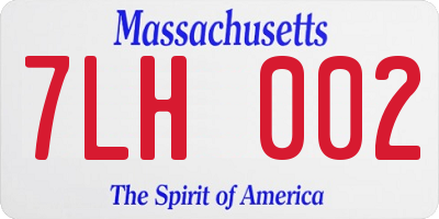 MA license plate 7LH002