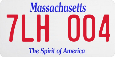 MA license plate 7LH004