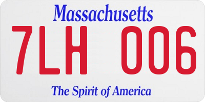 MA license plate 7LH006