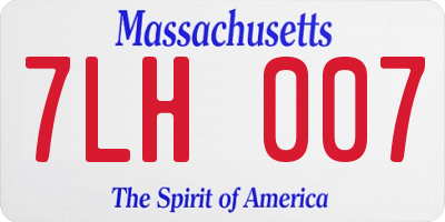 MA license plate 7LH007