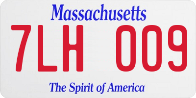 MA license plate 7LH009