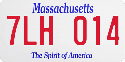 MA license plate 7LH014