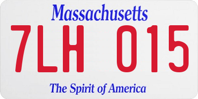 MA license plate 7LH015