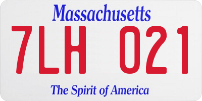 MA license plate 7LH021