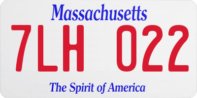 MA license plate 7LH022