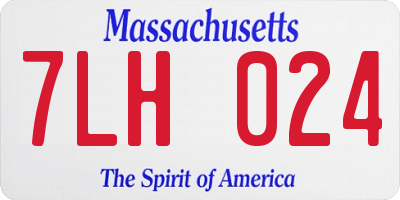 MA license plate 7LH024
