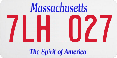 MA license plate 7LH027