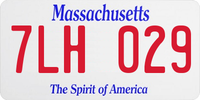 MA license plate 7LH029