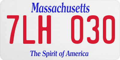 MA license plate 7LH030