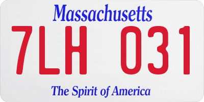 MA license plate 7LH031