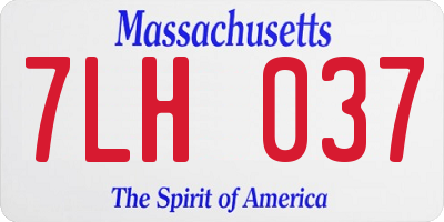 MA license plate 7LH037