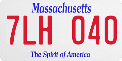 MA license plate 7LH040