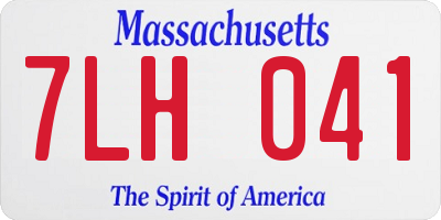 MA license plate 7LH041
