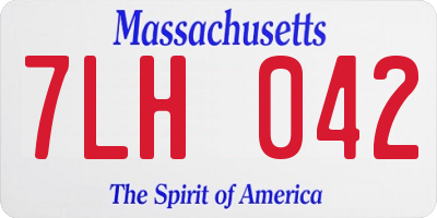 MA license plate 7LH042