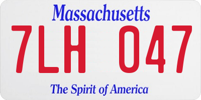 MA license plate 7LH047