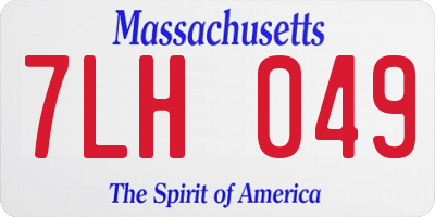 MA license plate 7LH049