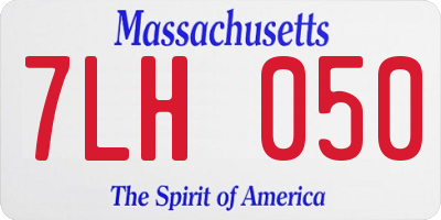 MA license plate 7LH050