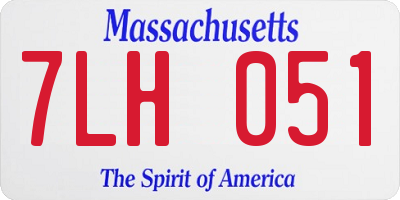 MA license plate 7LH051