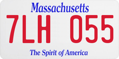 MA license plate 7LH055