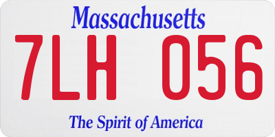 MA license plate 7LH056
