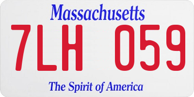 MA license plate 7LH059