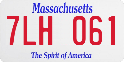 MA license plate 7LH061