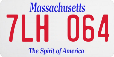 MA license plate 7LH064