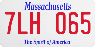MA license plate 7LH065