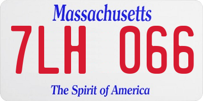 MA license plate 7LH066
