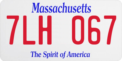 MA license plate 7LH067
