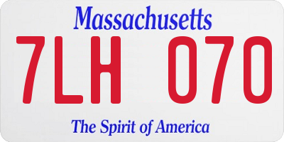 MA license plate 7LH070