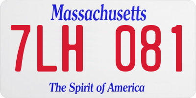 MA license plate 7LH081
