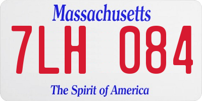 MA license plate 7LH084