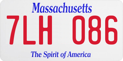 MA license plate 7LH086