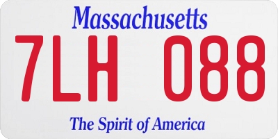 MA license plate 7LH088