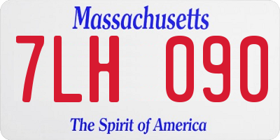 MA license plate 7LH090