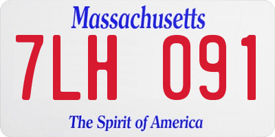MA license plate 7LH091