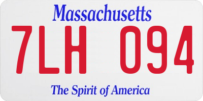 MA license plate 7LH094