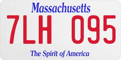 MA license plate 7LH095