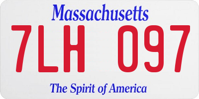 MA license plate 7LH097