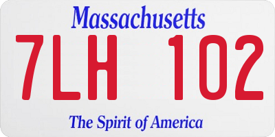 MA license plate 7LH102