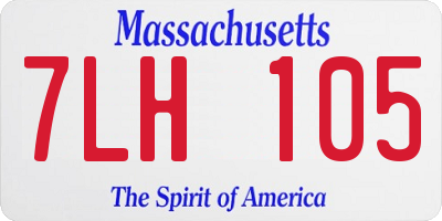 MA license plate 7LH105
