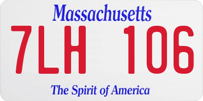 MA license plate 7LH106