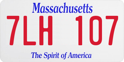 MA license plate 7LH107
