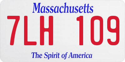 MA license plate 7LH109