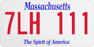 MA license plate 7LH111