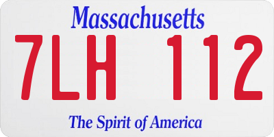 MA license plate 7LH112