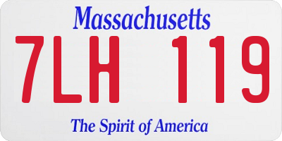 MA license plate 7LH119