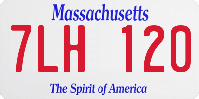 MA license plate 7LH120