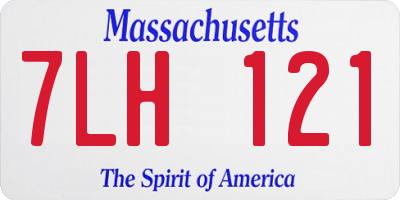 MA license plate 7LH121